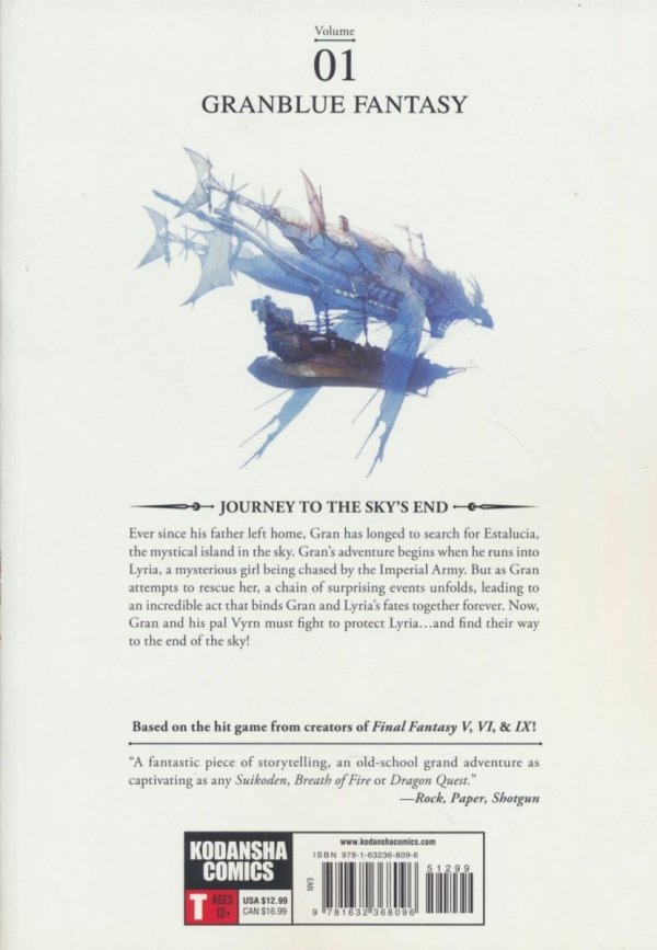 GRANBLUE FANTASY VOL 01 TP [9781632368096]