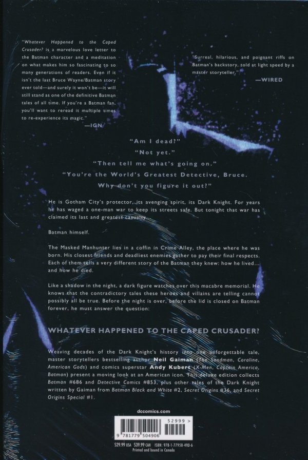 BATMAN WHATEVER HAPPENED TO THE CAPED CRUSADER HC [9781779504906]