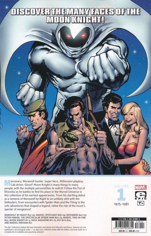 MOON KNIGHT EPIC COLLECTION BAD MOON RISING TP [9781302929855] **promocja TOMY**