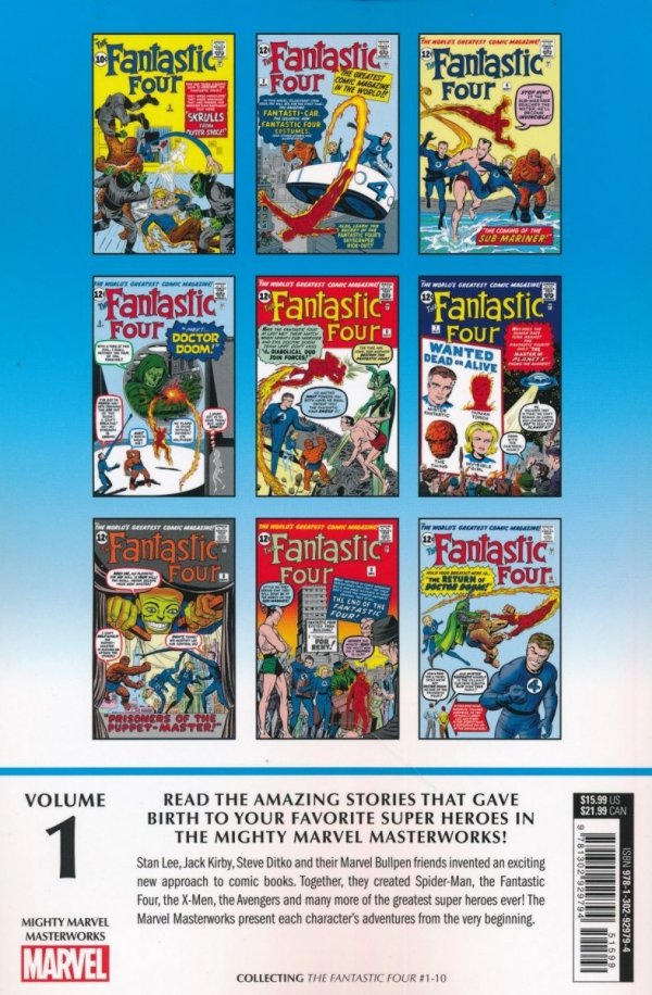 MIGHTY MARVEL MASTERWORKS THE FANTASTIC FOUR THE WORLDS GREATEST HEROES TP [VARIANT] [9781302929794]