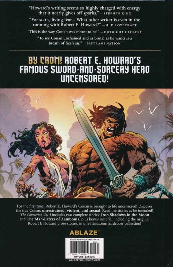 CIMMERIAN VOL 03 IRON SHADOWS IN THE MOON TH EMAN-EATERS OF ZAMBOULA HC [9781950912445]