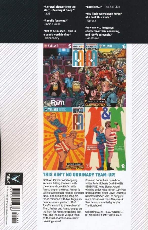 A AND A THE ADVENTURES OF ARCHER AND ARMSTRONG VOL 02 ROMANCE AND ROAD TRIPS TP [9781682151716]
