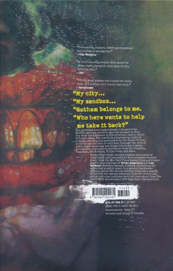 JOKER THE DELUXE EDITION HC [9781401294281]