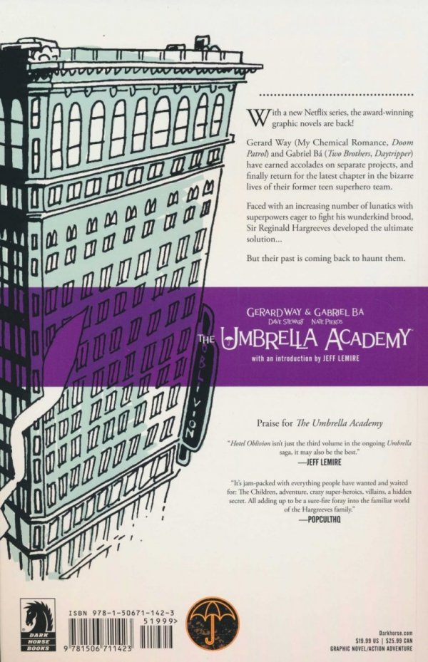 UMBRELLA ACADEMY VOL 03 HOTEL OBLIVION TP [9781506711423] **promocja STOCK SALE**