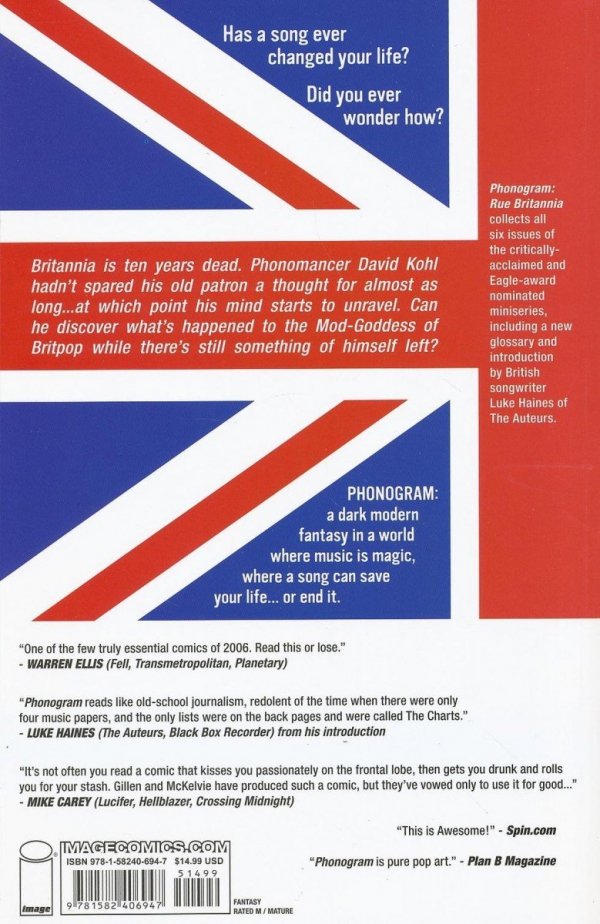 PHONOGRAM VOL 01 RUE BRITANNIA TP [9781582406947]