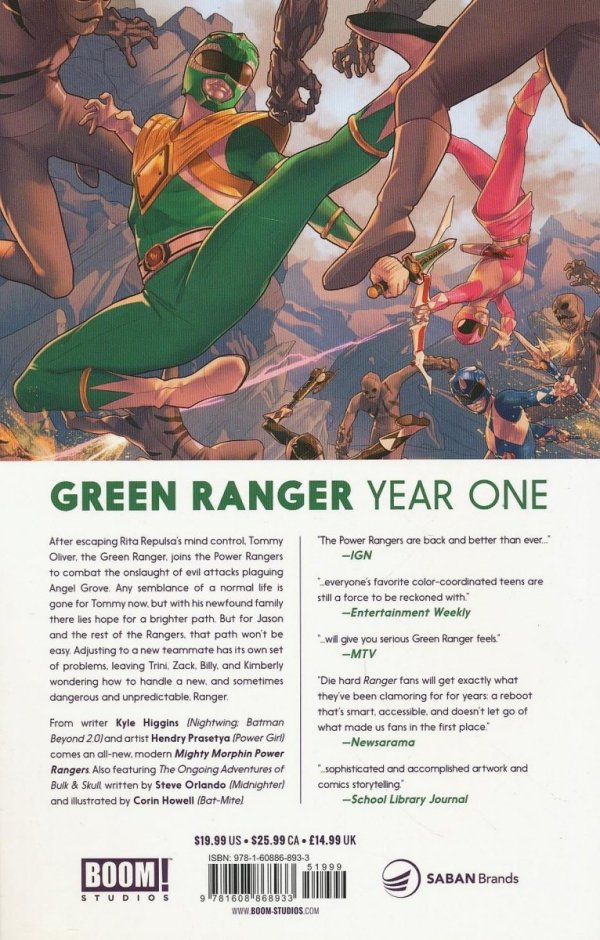 MIGHTY MORPHIN POWER RANGERS VOL 01 TP [9781608868933] **PROMOCJA TOMY**