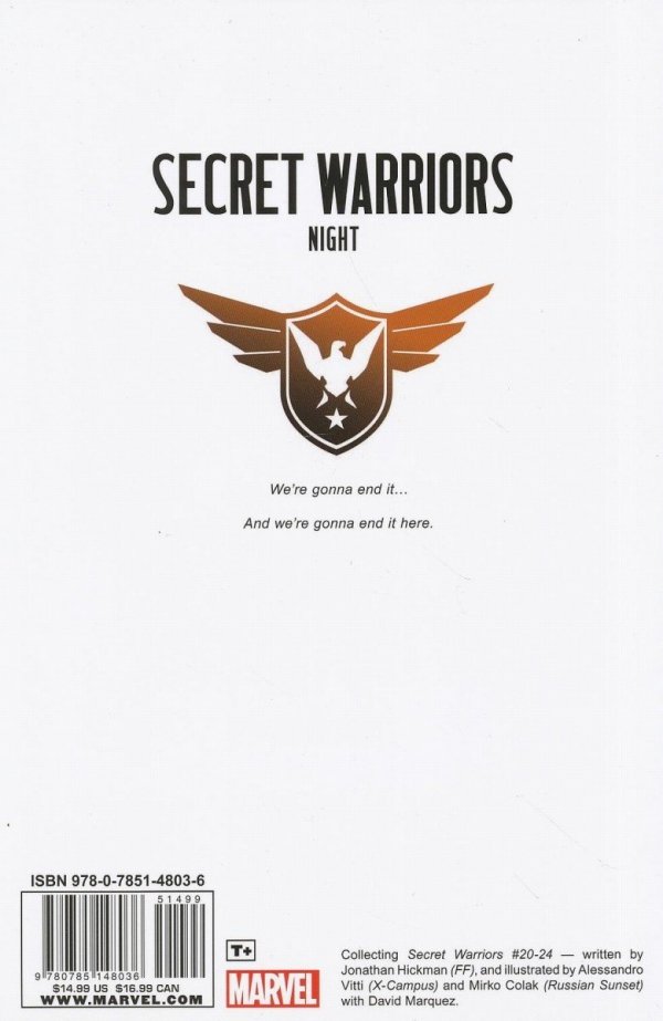 SECRET WARRIORS BY JONATHAN HICKMAN VOL 05 TP [9780785148036]