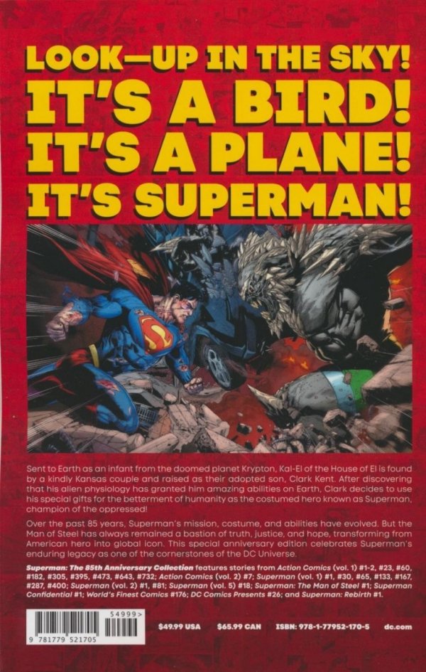 SUPERMAN THE 85TH ANNIVERSARY COLLECTION TP [9781779521705] **promocja TOMY**