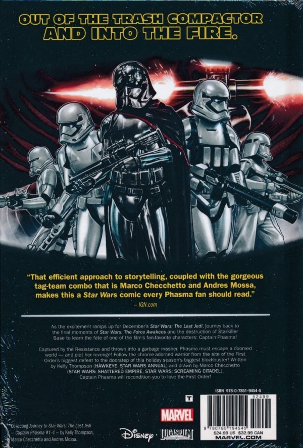 STAR WARS CAPTAIN PHASMA JOURNEY TO STAR WARS THE LAST JEDI HC [9780785194545] **promocja TOMY**