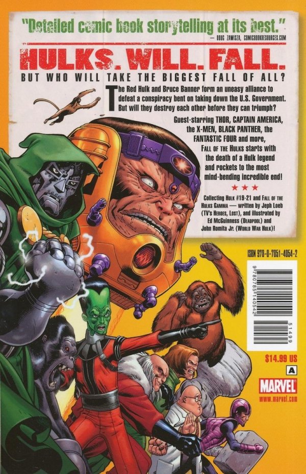 HULK VOL 05 FALL OF THE HULKS TP [9780785140542]