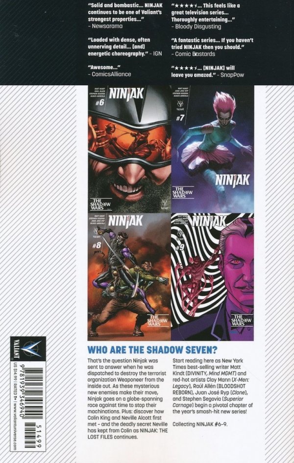 NINJAK VOL 02 THE SHADOW WARS TP [9781939346940] **promocja TOMY**