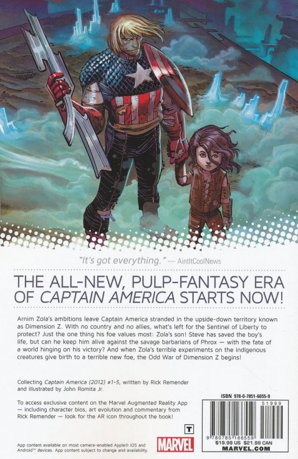 CAPTAIN AMERICA VOL 01 CASTAWAY IN DIMENSION Z PART 1 TP [9780785166559] **promocja TOMY**
