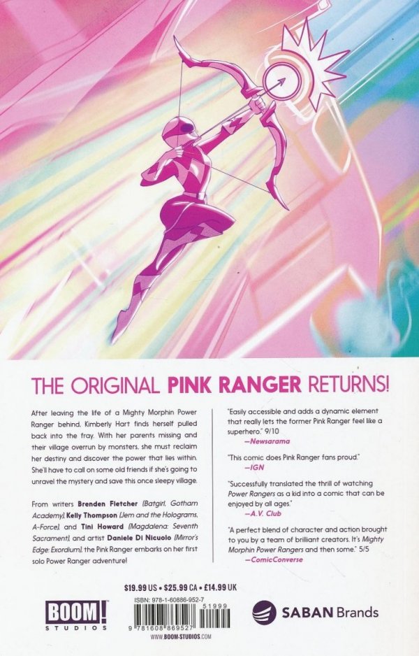 MIGHTY MORPHIN POWER RANGERS PINK VOL 01 TP [9781608869527]