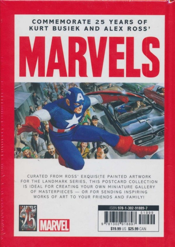 MARVELS POSTCARD BOOK FEATURING THE ART OF ALEX ROSS HC [9781302918897] **promocja TOMY**