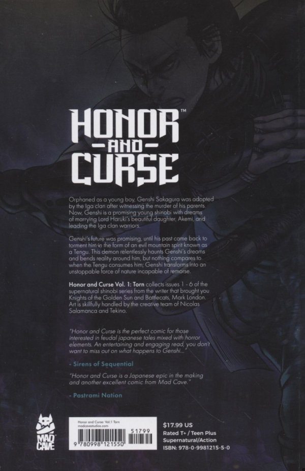HONOR AND CURSE VOL 01 TORN TP [9780998121550]