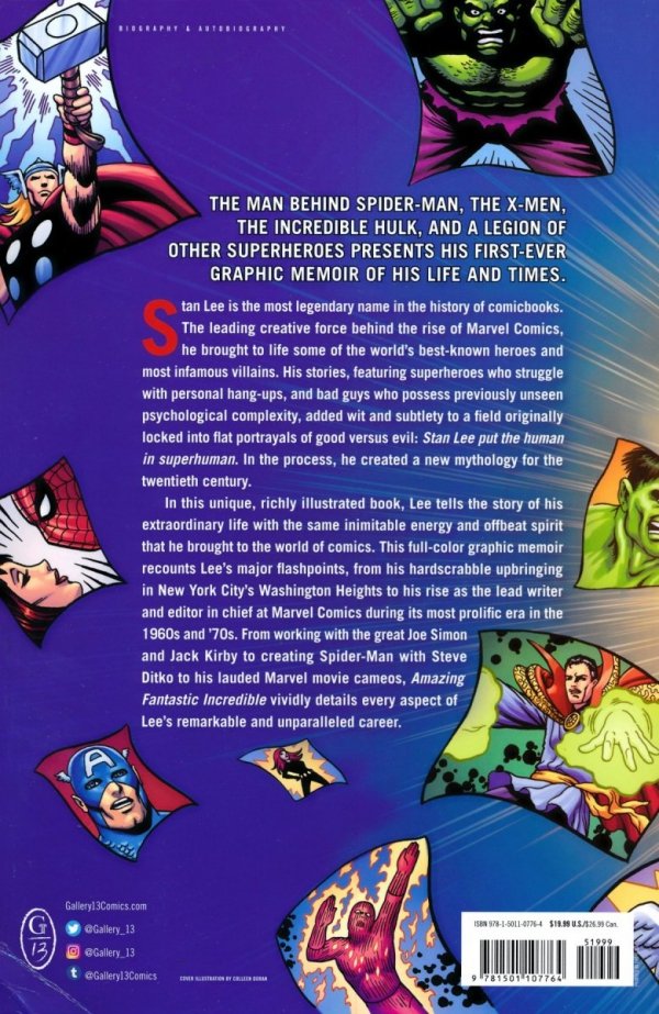 AMAZING FANTASTIC INCREDIBLE STAN LEE AND PETER DAVID AND COLEEN DORAN TP [9781501107764]