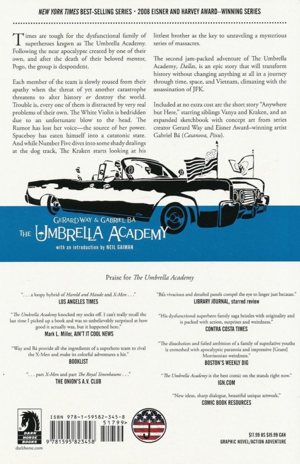 UMBRELLA ACADEMY VOL 02 DALLAS TP [9781595823458] **PROMOCJA TOMY**