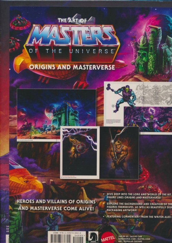 ART OF MASTERS OF THE UNIVERSE ORIGINS AND MASTERVERSE HC [9781506736624]
