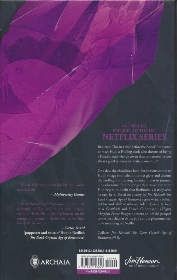 JIM HENSONS THE DARK CRYSTAL RESISTANCE BALLAD HUPP HC [9781684156290]
