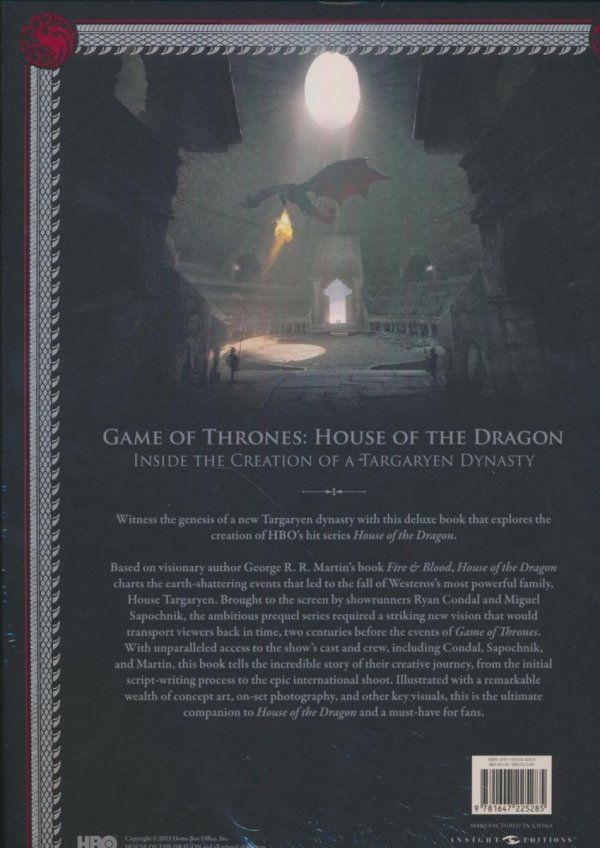 GAME OF THRONES HOUSE OF THE DRAGON INSIDE THE CREATION OF A TARGARYEN DYNASTY HC [9781647225285] **promocja TOMY**