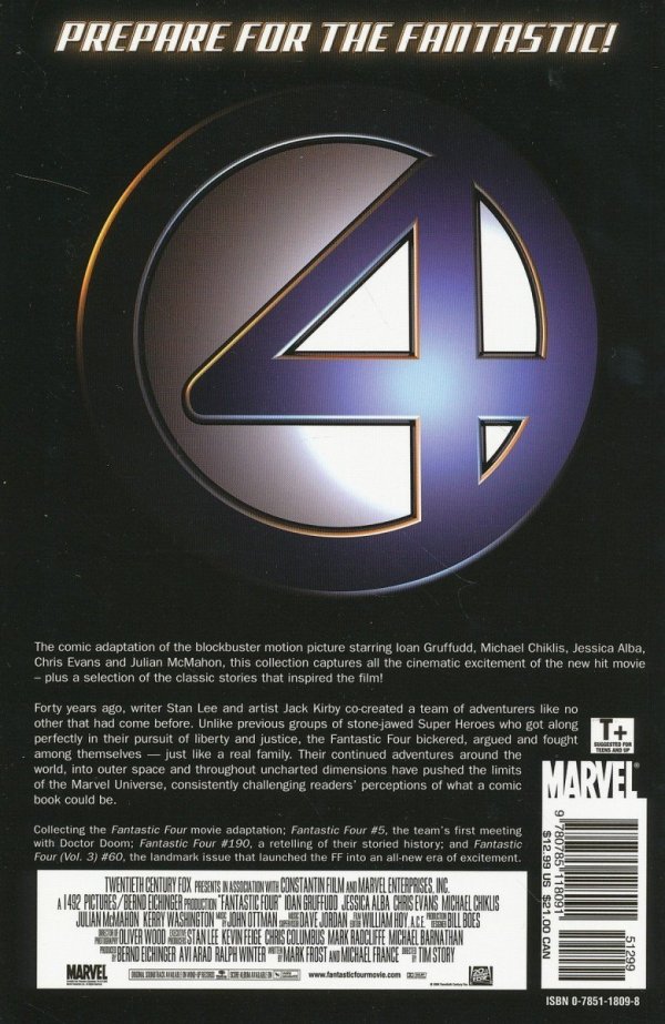 FANTASTIC FOUR THE MOVIE TP [9780785118091] **promocja TOMY**