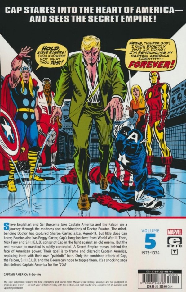 CAPTAIN AMERICA EPIC COLLECTION THE SECRET EMPIRE TP [9781302948733] **promocja STOCK SALE**