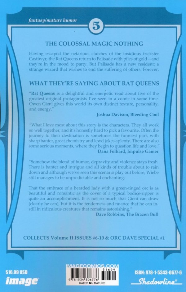 RAT QUEENS VOL 05 THE COLOSSAL MAGIC NOTHING TP [9781534306776]