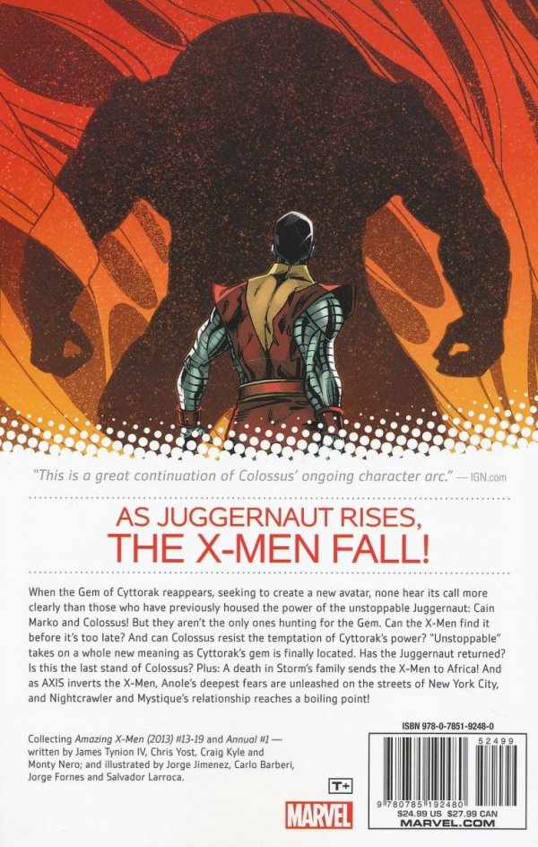 AMAZING X-MEN VOL 03 ONCE AND FUTURE JUGGERNAUT TP [9780785192480]