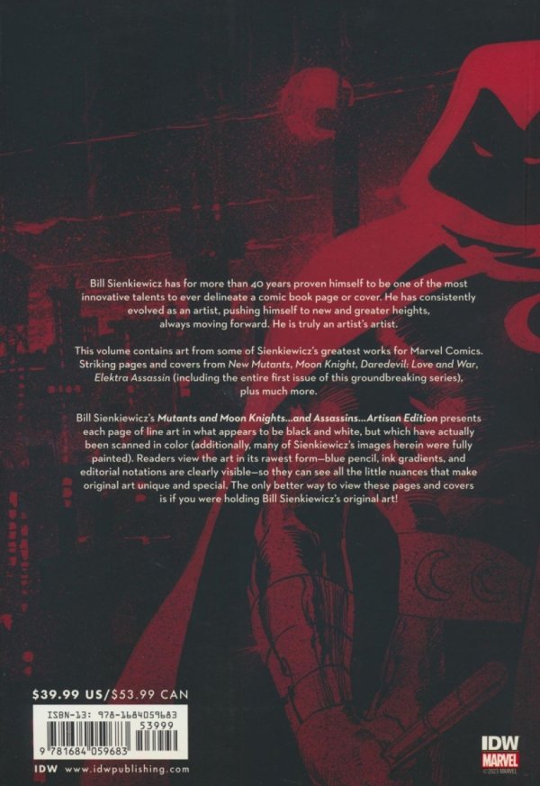 BILL SIENKIEWICZS MUTANTS AND MOON KNIGHTS AND ASSASSINS ARTISAN EDITION TP [9781684059683]