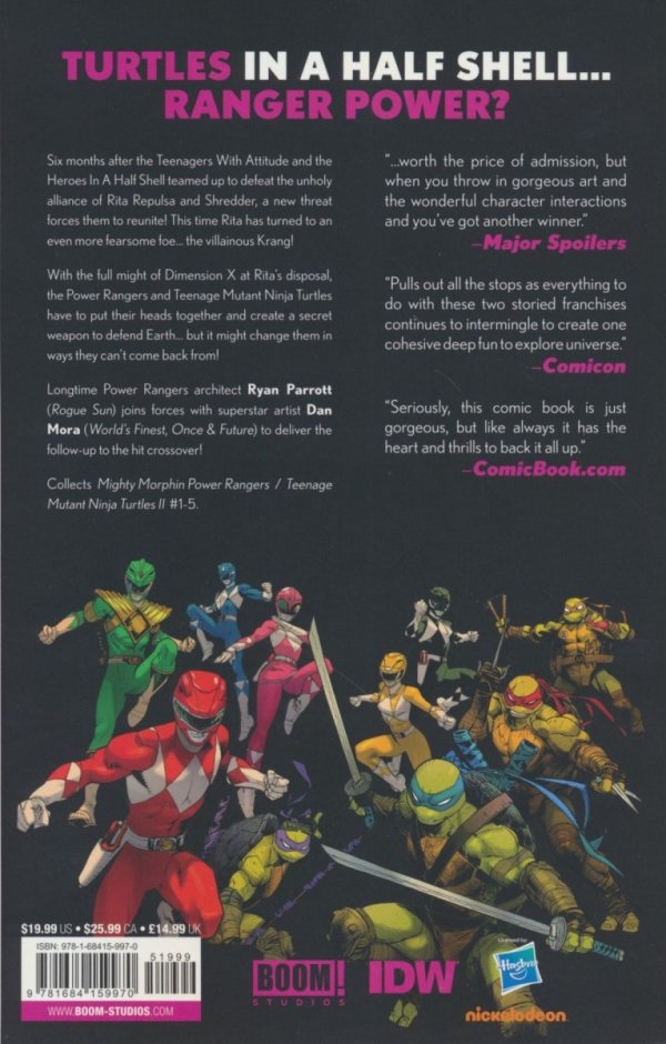 MIGHTY MORPHIN POWER RANGERS TEENAGE MUTANT NINJA TURTLES VOL 02 TP [9781684159970]