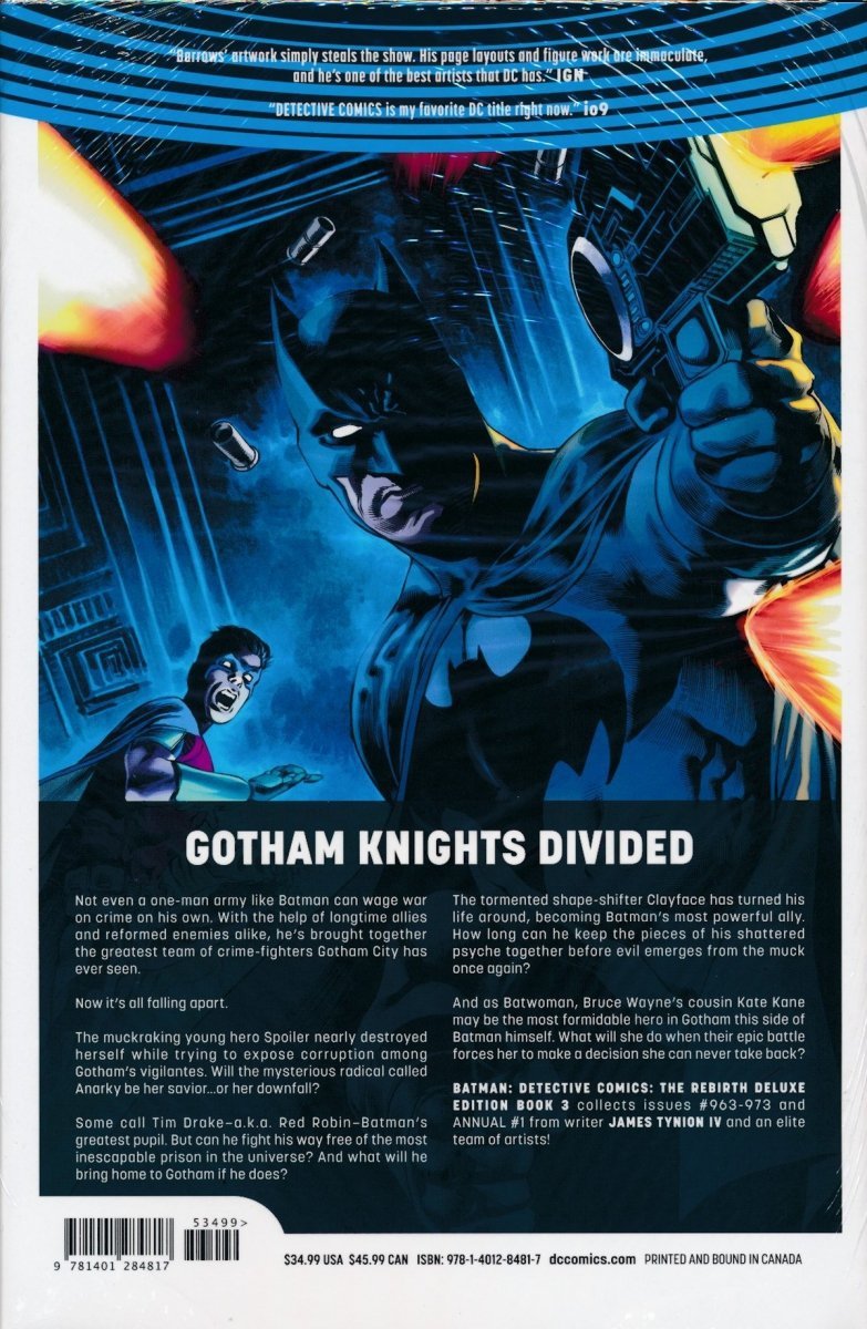 BATMAN DETECTIVE COMICS REBIRTH DELUXE EDITION VOL 03 HC [9781401284817]
