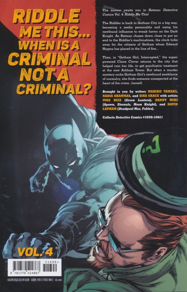 BATMAN DETECTIVE COMICS VOL 04 RIDDLE ME THIS SC [9781779524867]