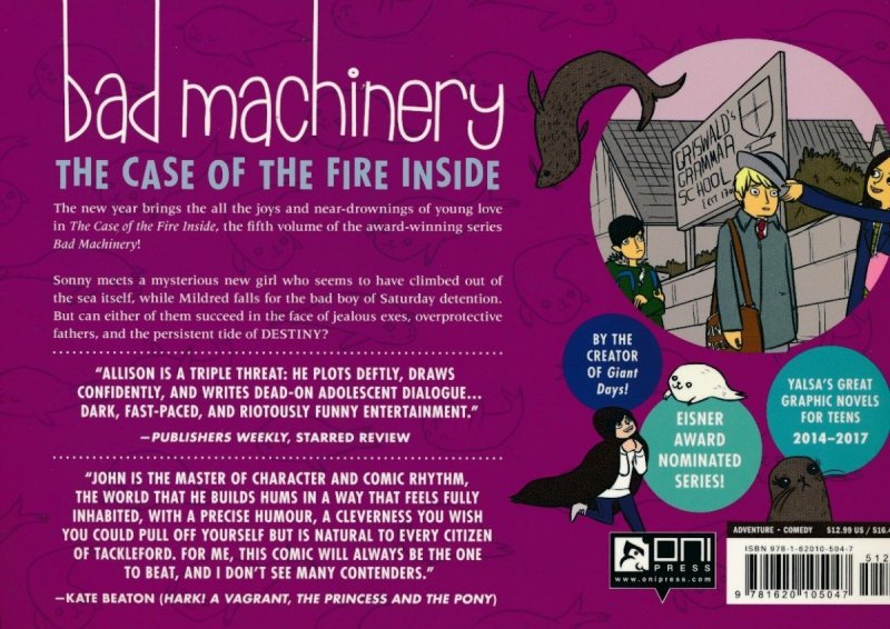 BAD MACHINERY VOL 05 THE CASE OF THE FIRE INSIDE SC [9781620105047]