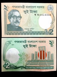 Banknot Bangladesz 2 TAKA 2018 UNC 