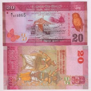 SRI LANKA BANKNOT 20 RUPEES 2019 UNC