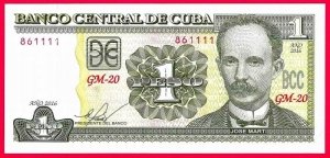 KUBA Banknot 1 Peso 2016  UNC 