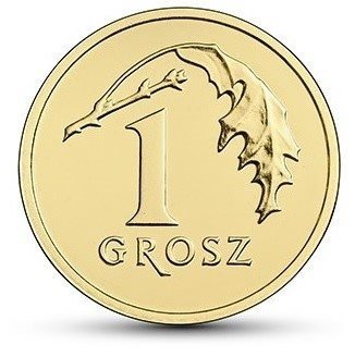 1 Grosz gr 2022 mennicza z woreczka 