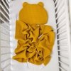 Kocyk wafel bawełniany - musztarda