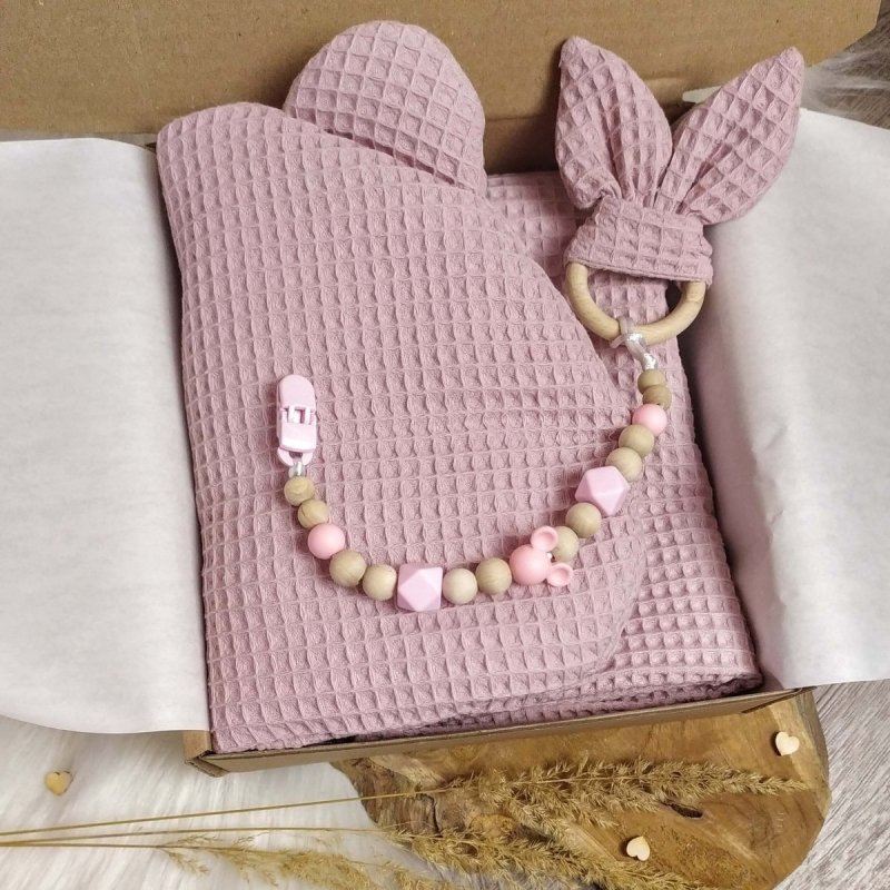 Zestaw prezent BABYSHOWER - różowy