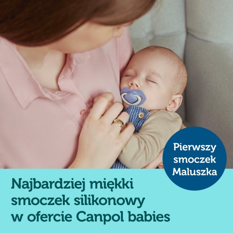 Smoczki Canpol +18 niebieskie 2szt 22/657