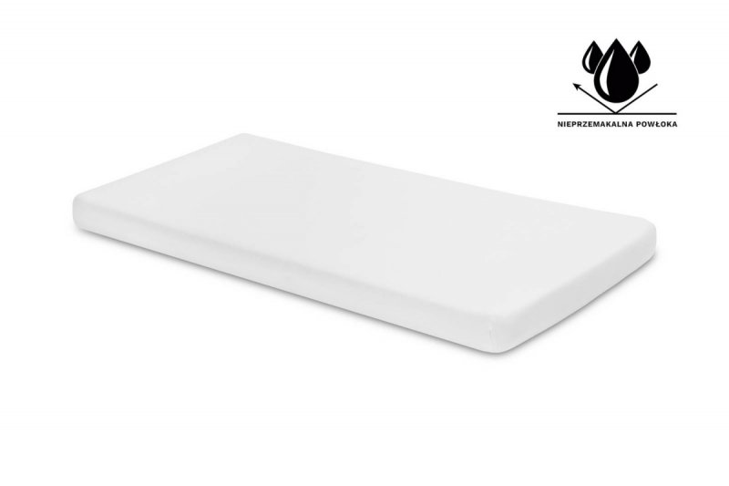 Prześcieradło NIEPRZEMAKALNE jersey 120x60 - BIAŁY