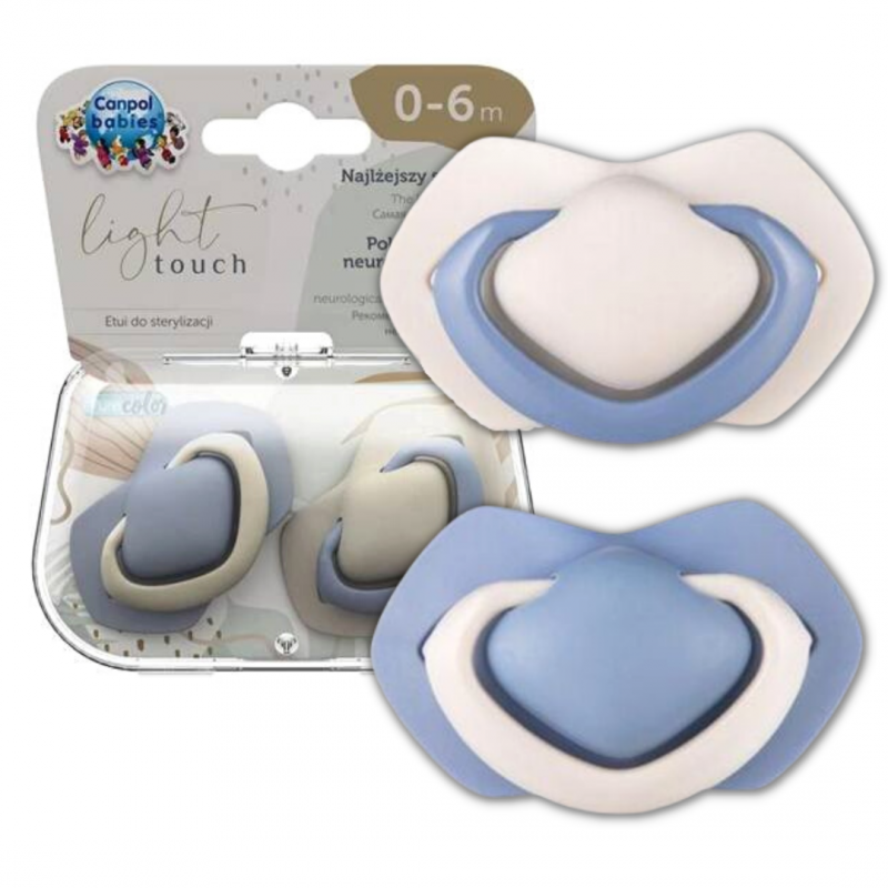Smoczki Canpol 6-18 niebieskie 2szt