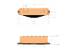 DIMARZIO DP415W Area 58 - dimensions