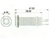 Cylindryczne gniazdo jack mono VPARTS EJ111 (BK)