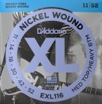 Struny D'ADDARIO XL Nickel Wound EXL116 (11-52)