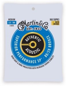 Struny MARTIN Authentic Bronze MA150 (13-56) 3pack