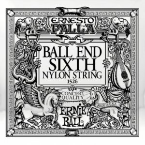 Pojedyncza struna ERNIE BALL Ball End Black E6
