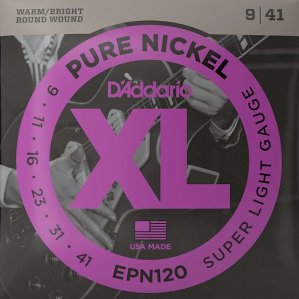 Struny D'ADDARIO XL Pure Nickel EPN120 (9-41)