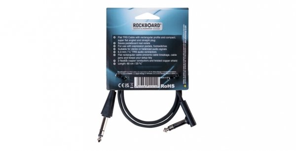 Kabel patch ROCKBOARD Flat Black TRS S/A (60cm)