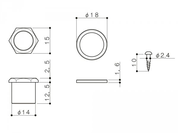 Osprzęt klucza basowego GOTOH GTB-M14 (CK)